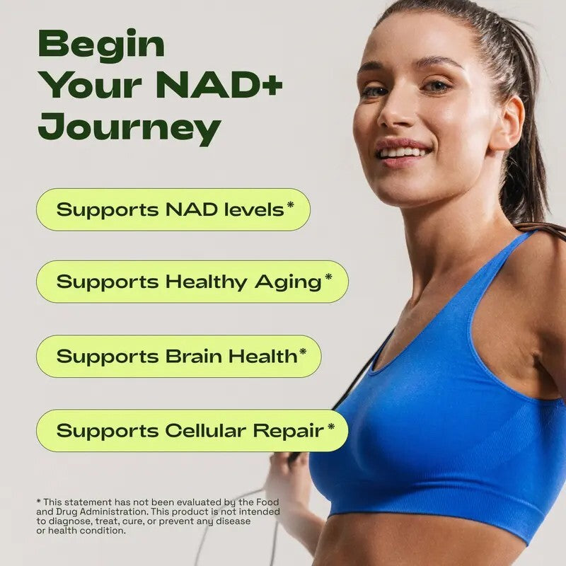 250 Mg - NAD+ Supplement for Skin Aging Support, Energy, and Focus - 60 Count -